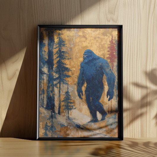 Affiche d'art mural Bigfoot Impression Peinture Es