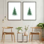 Affiche d'art mural d'arbre de Noël joyeux