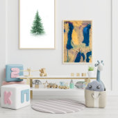 Affiche d'art mural d'arbre de Noël joyeux