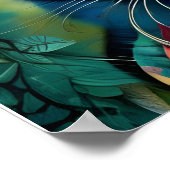Affiche d'art mural de chat fantastique (Coin)