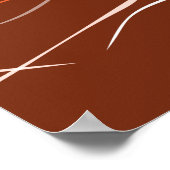 Affiche d'art mural de cuisine orange coucher de s (Coin)