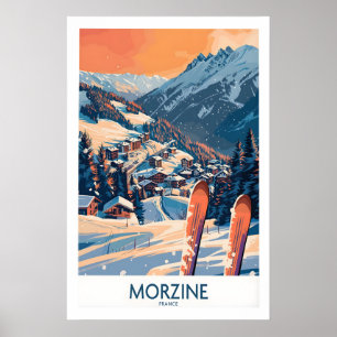 Affiche d'art mural de Morzine - Impression ski 1