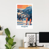Affiche d'art mural de Morzine - Impression ski 1 (Bureau à domicile)