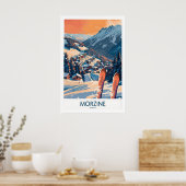 Affiche d'art mural de Morzine - Impression ski 1 (Cuisine)