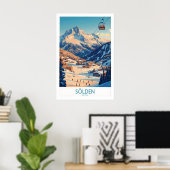 Affiche d'art mural de ski à Sölden Autriche 1 (Bureau à domicile)