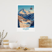 Affiche d'art mural de ski à Sölden Autriche 1 (Cuisine)