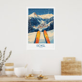 Affiche d'art mural de ski Ischgl 1 (Cuisine)