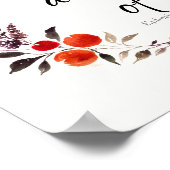 Affiche d'art mural de verset scripturaire floral (Coin)