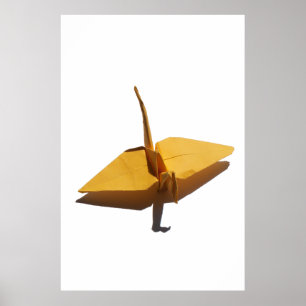 affiche d'art mural décorative, grue en origami ch