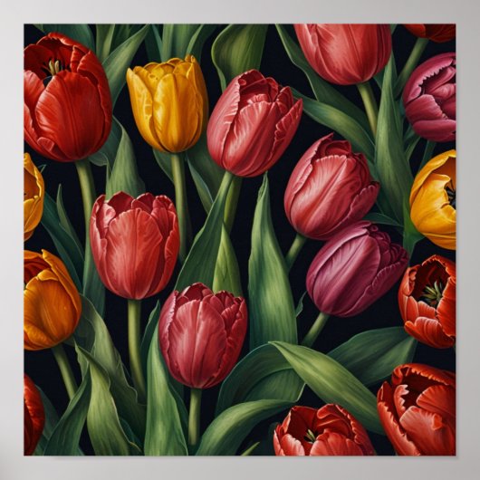 Affiche d'art mural floral élégant (Devant)