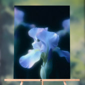 Affiche d'art mural floral Iris Bleu Rêveur (Neutre)