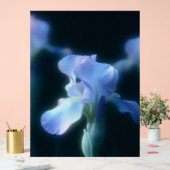 Affiche d'art mural floral Iris Bleu Rêveur (Mariage)
