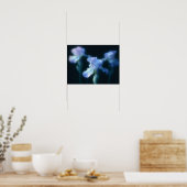 Affiche d'art mural floral Iris Bleu Rêveur (Cuisine)