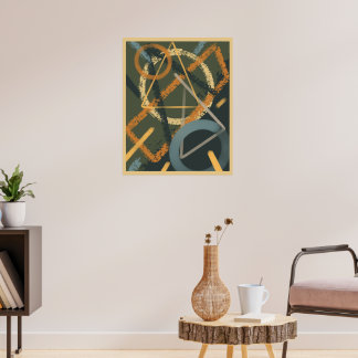 Affiche d'art mural géométrique moderne