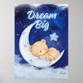 Affiche d'art mural imprimable Ourson - rêve grand (Devant)
