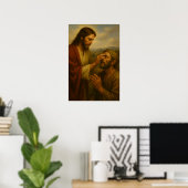 Affiche d'art mural Jésus et l'aveugle™ LDS (Bureau à domicile)