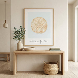 Affiche d'art mural moderne de dollar de sable côt