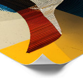 Affiche d'art mural papillon géométrique (Coin)