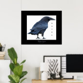 Affiche d'art NOIR RAVEN (Bureau à domicile)