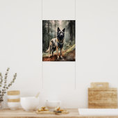 Affiche d'art norvégien Elkhound Dog (Cuisine)