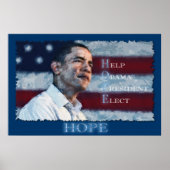 Affiche d'art OBAMA HOPE (Devant)