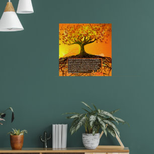 Affiche d'art original - Arbre aux racines en détr