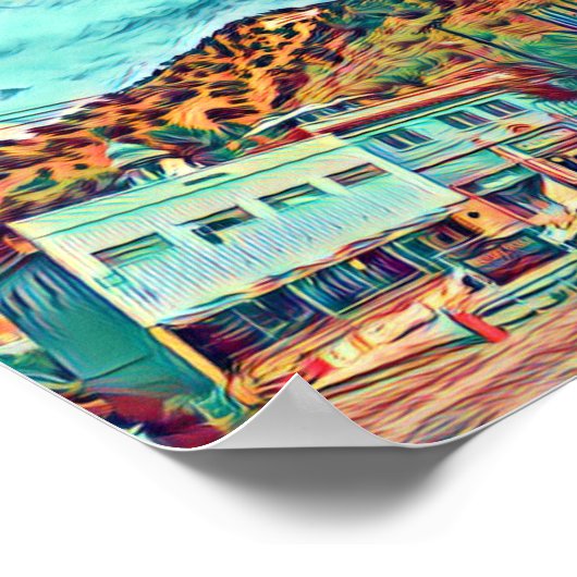 Affiche d'art originale de Bisbee, Arizona (Coin)