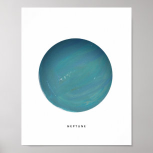 Affiche d'art Peinture de la planète Neptune
