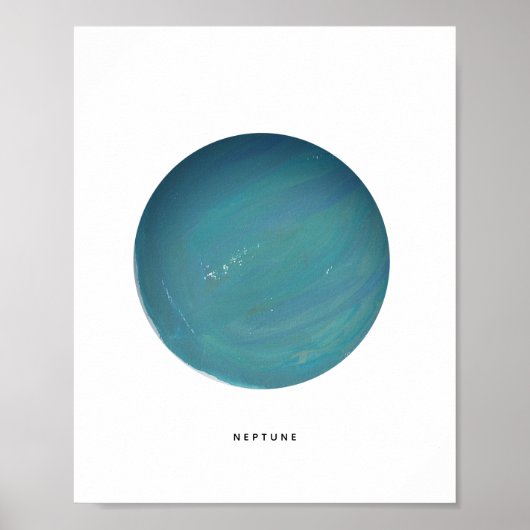 Affiche d'art Peinture de la planète Neptune (Devant)