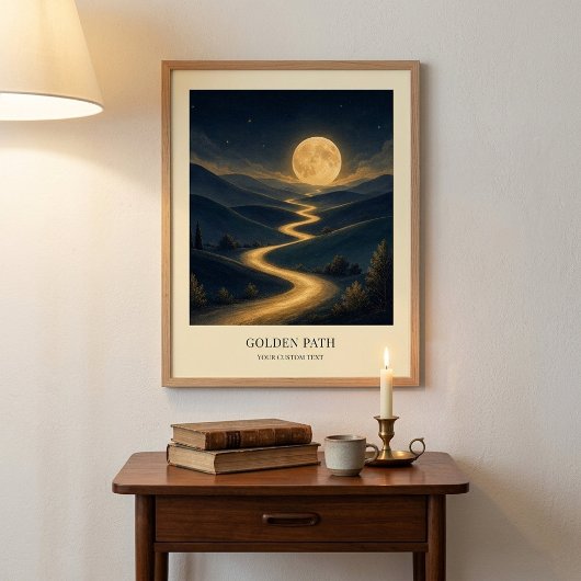 Affiche d'art personnalisée Golden Path