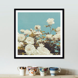 Affiche d'art photo de jardin floral de roses mult
