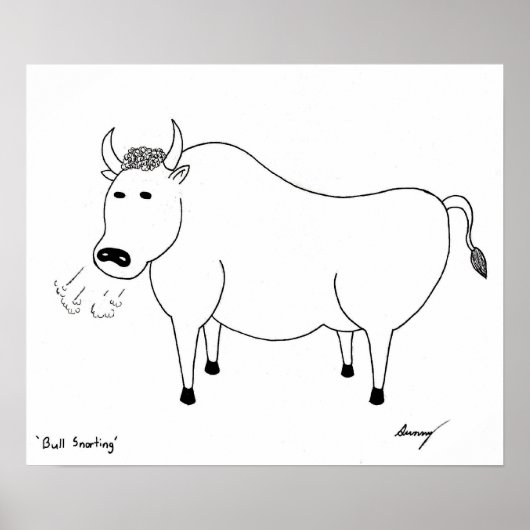 Affiche d'art populaire Bull (Devant)