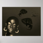 Affiche d'art Sirène Bleue (Devant)