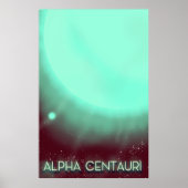 Affiche d'art spatial Alpha Centauri (Devant)