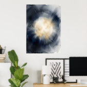 Affiche d'art spatial nébuleuse lunaire cosmique s (Bureau à domicile)