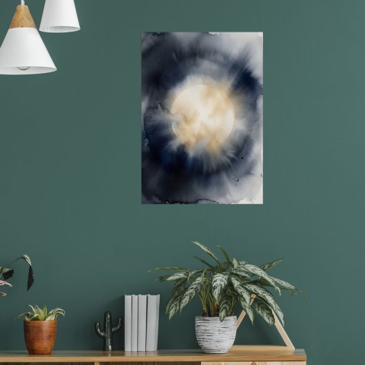 Affiche d'art spatial nébuleuse lunaire cosmique s (Salon 1)