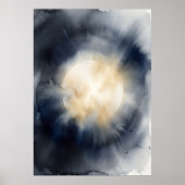 Affiche d'art spatial nébuleuse lunaire cosmique s (Devant)