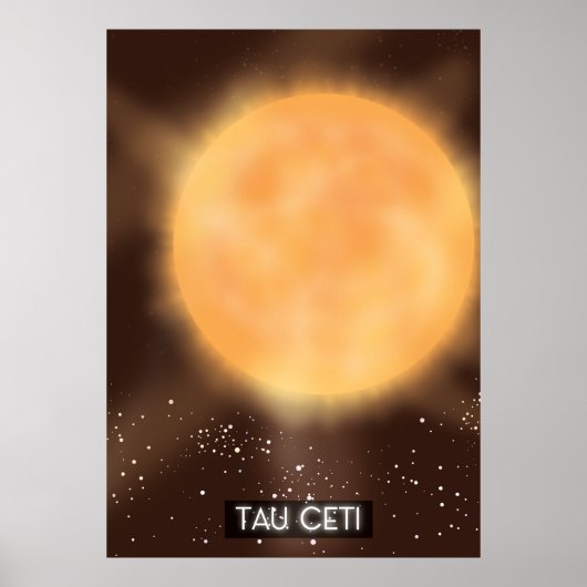 Affiche d'art spatial Tau Ceti (Devant)