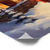 Affiche d'art sur la scène de Noël (Coin)