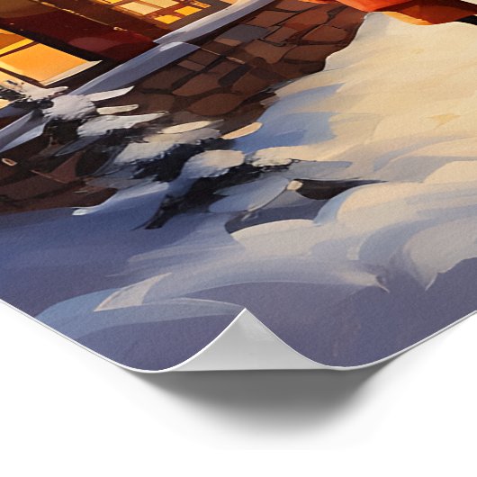 Affiche d'art sur la scène de Noël (Coin)