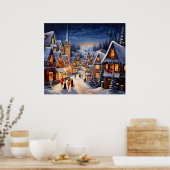 Affiche d'art sur la scène de Noël (Cuisine)