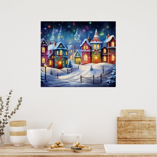 Affiche d'art sur la scène de Noël (Cuisine)
