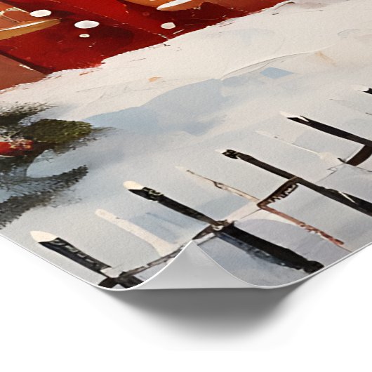 Affiche d'art sur la scène de Noël (Coin)