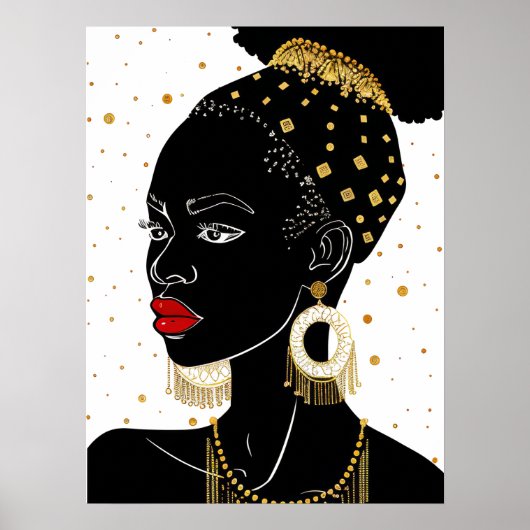 Affiche d'art sur les femmes africaines (Devant)