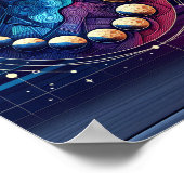 Affiche d'art sur les phases de la Lune (Coin)