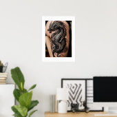affiche d'art tatouage (Bureau à domicile)