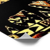 Affiche d'art tribal africain de l'éléphant (Coin)