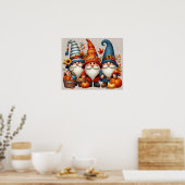 Affiche d'art Trio Gnomes de Thanksgiving (Cuisine)