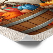 Affiche d'art Trio Gnomes de Thanksgiving (Coin)