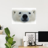 Affiche d'art unique de ours polaire chic (Bureau à domicile)